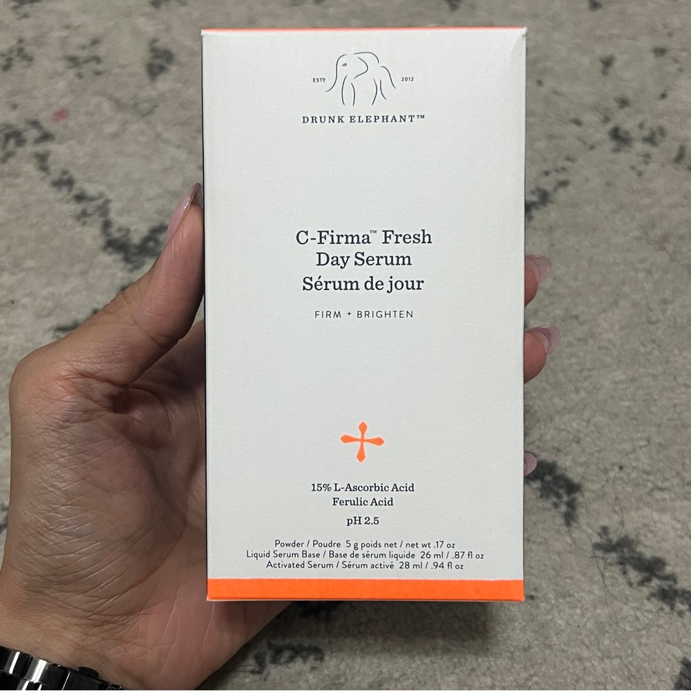 Drunk Elephant C-Firma Fresh Day Serum - White and Orange Packaging